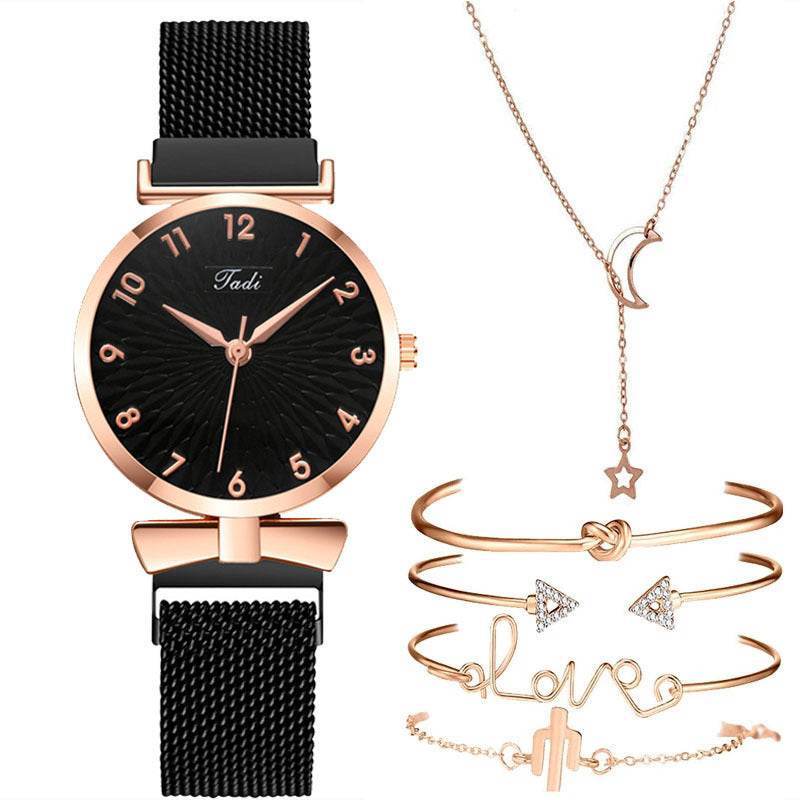 Buy Center Women’s Casual Gift Set - Stylish Quartz Watch & Bracelet - Buy Center