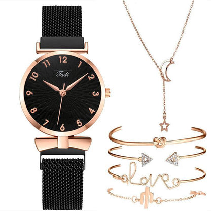 Buy Center Women’s Casual Gift Set - Stylish Quartz Watch & Bracelet - Buy Center
