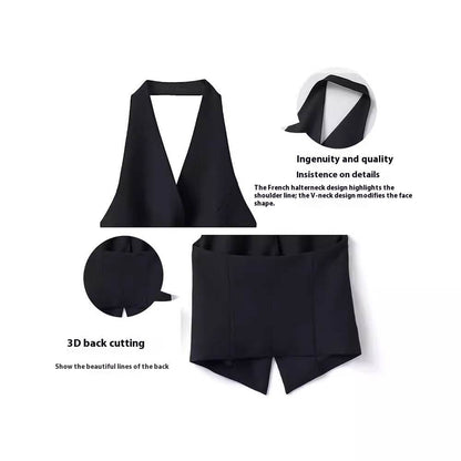 Women's Halter Suit Vest - Sleeveless Style for Modern Commute Fashion - Buy Center