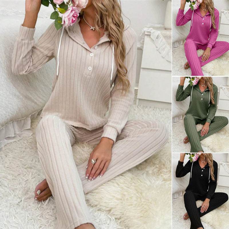 Women's Long Sleeve Hooded Suits - Stylish Striped Design in Black & Green - Buy Center