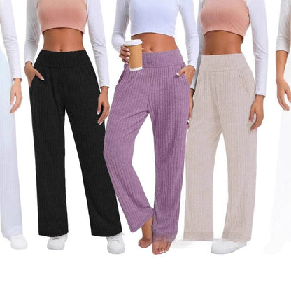 Buycenter Women's Wide Leg Pants - Comfortable Brushed Straight Style - Buy Center