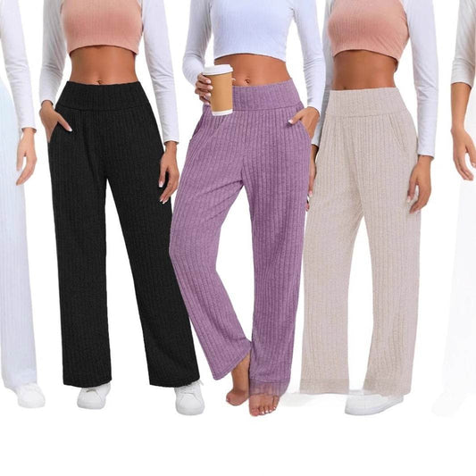 Buycenter Women's Wide Leg Pants - Comfortable Brushed Straight Style - Buy Center