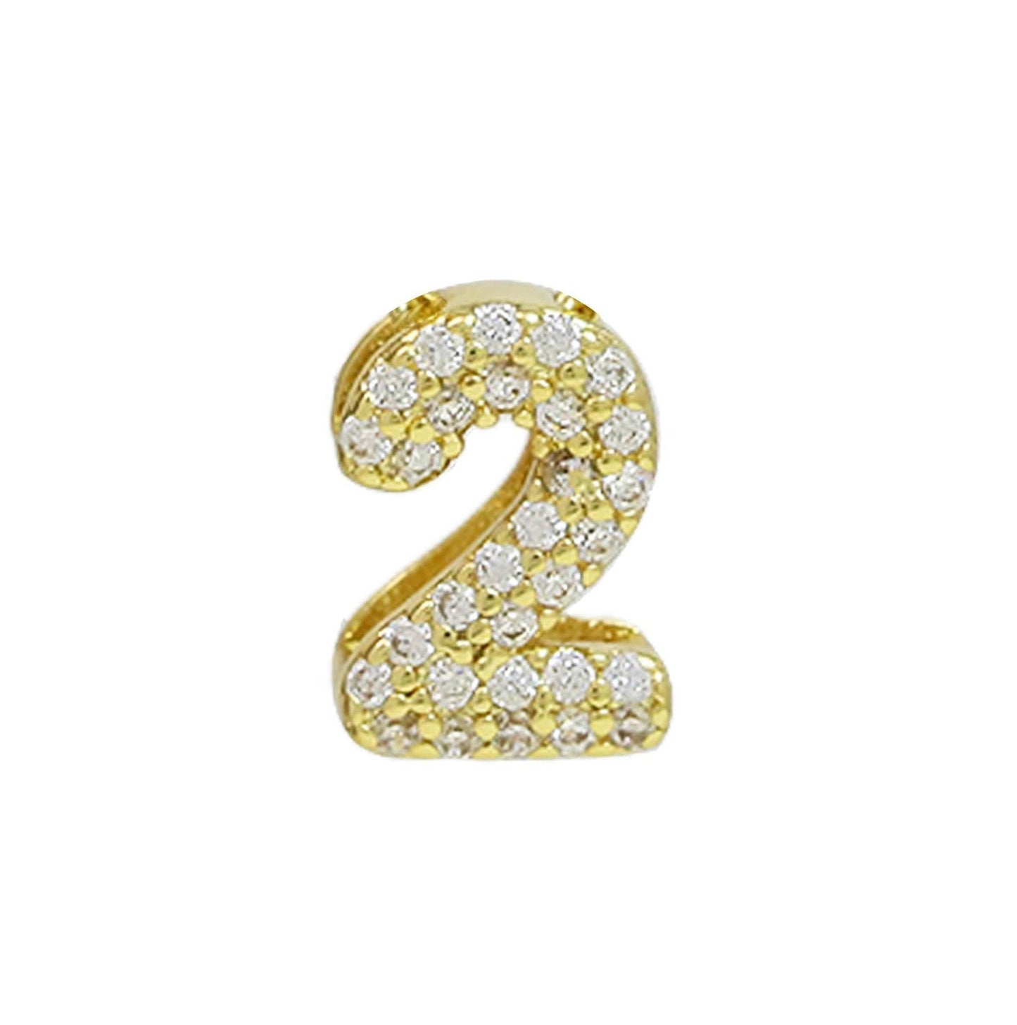 18K Zircon Brass Year Pendant Charm 2025 - DIY Jewelry Craft Accessory - Buy Center