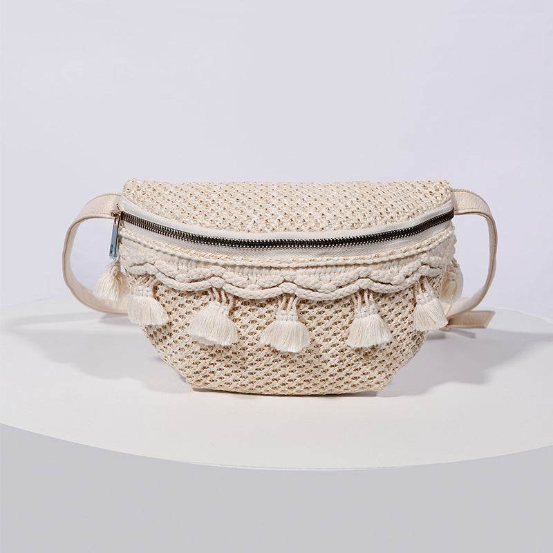 Buycenter Mini Straw Cross Body Bag - Fashionable Chest Bag for Travel - Buy Center