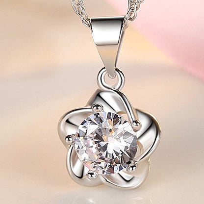 Buycenter Ingot Plum Pendant Necklace - Heart Shape, Copper & Zircon - Buy Center