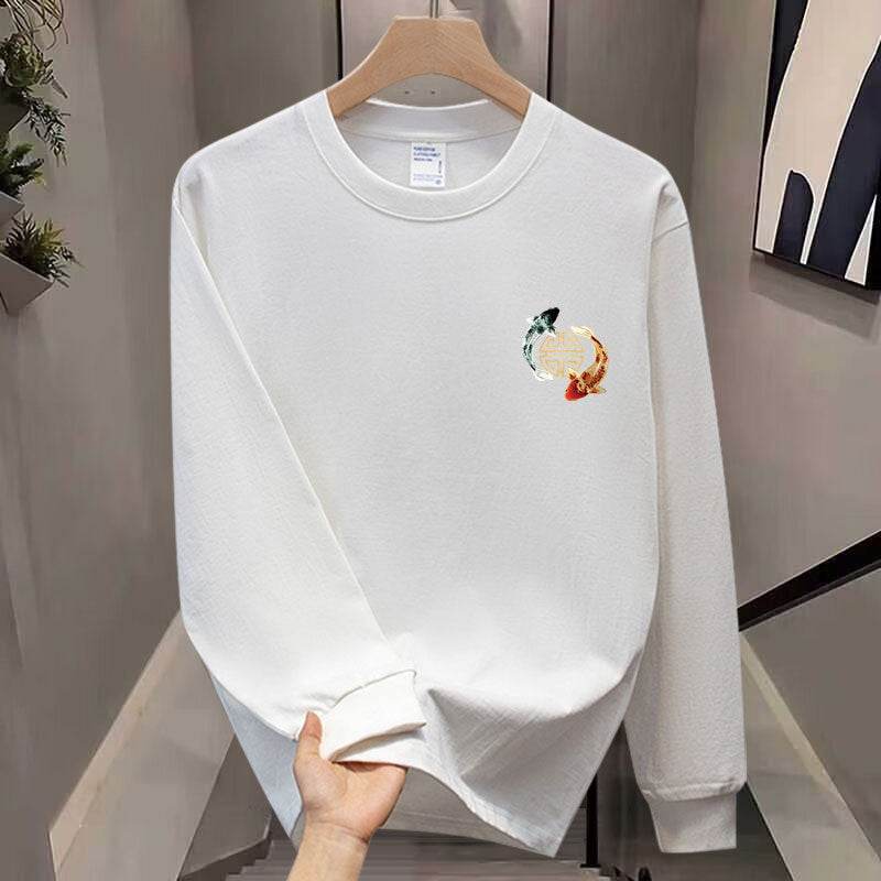 Buycenter Men's Trendy Cotton Long Sleeve T-shirt - Cartoon Design - Buy Center