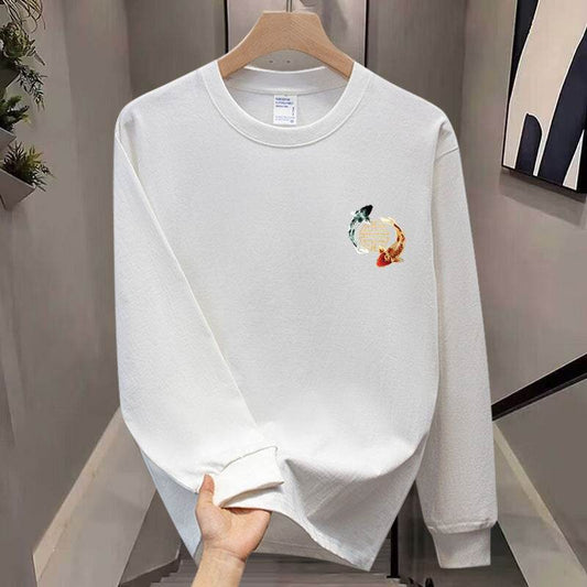 Buycenter Men's Trendy Cotton Long Sleeve T-shirt - Cartoon Design - Buy Center