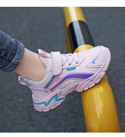 Waterproof Leather Girls Sneakers - Breathable, Non-Slip Design for Kids - Buy Center