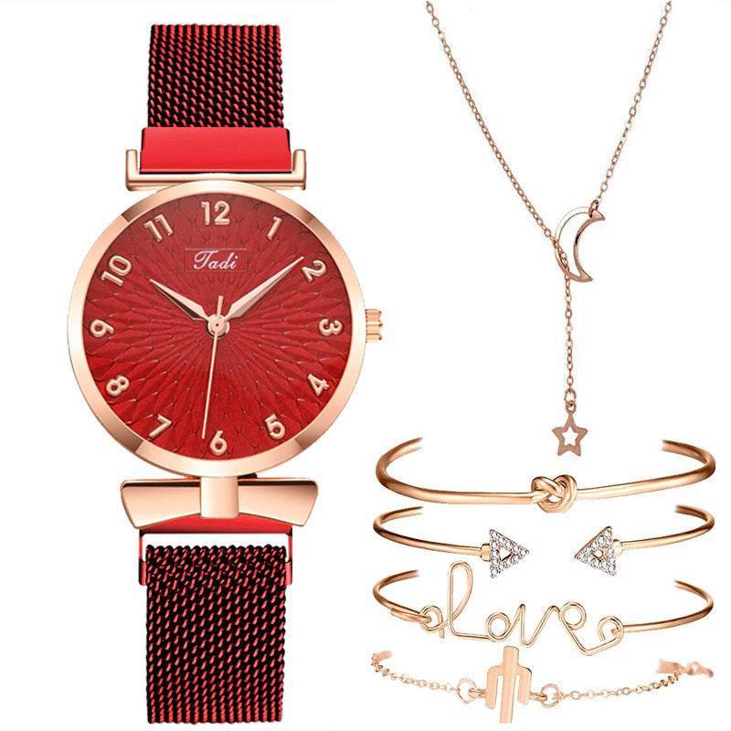 Buy Center Women’s Casual Gift Set - Stylish Quartz Watch & Bracelet - Buy Center