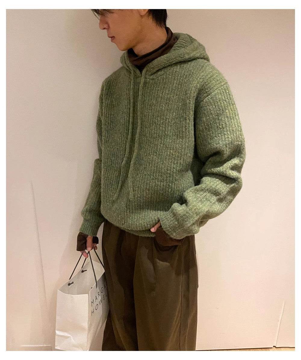 Slouchy Thick Fluffy Sweater Jacket - Korean Style for Men 2025 - Buy Center