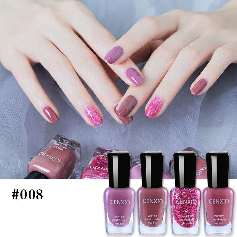 Water-Based Nail Polish Set - 4 Odorless Colors, Easy Peel-Off Formula - Buy Center
