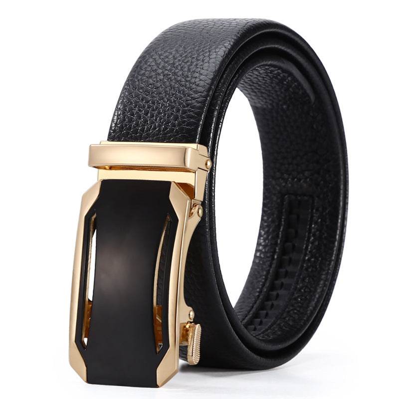 Men's Automatic Leather Buckle Belt - Premium Stylish Business Accessory - Buy Center