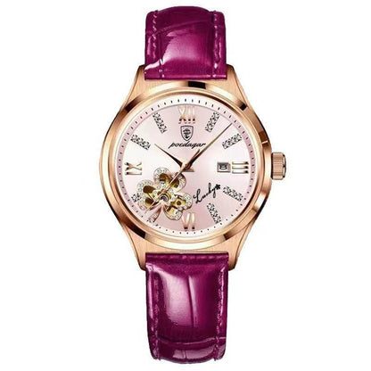 Waterproof Ladies Calendar Watch - Korean Rose Gold, Stylish 2025 - Buy Center