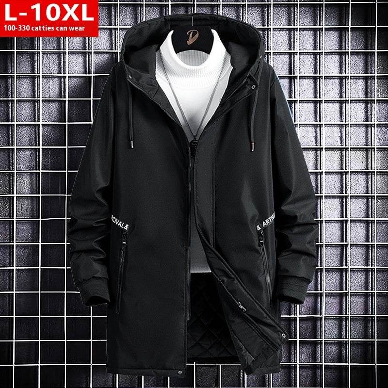 Trendy Men's Hooded Trench Coat - Stylish Spring Autumn Parka 10XL Size - Buy Center