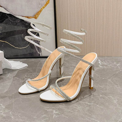 Buycenter Summer Snake-shaped Rhinestone High Heel Pumps - Stylish & Elegant - Buy Center