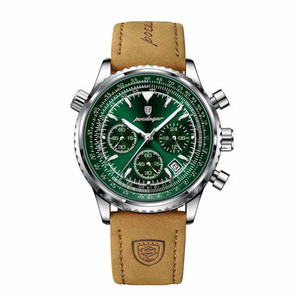 Men's Multi-Functional Quartz Watch - Waterproof Leather Strap, Stylish Design - Buy Center