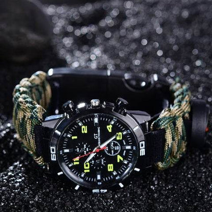 6-in-1 Adjustable Paracord Bracelet - Essential Survival Tools & Compass - Buy Center