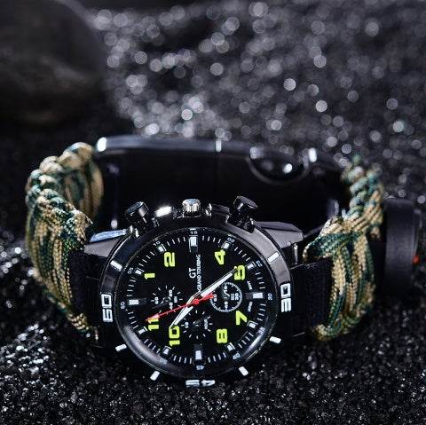 6-in-1 Adjustable Paracord Bracelet - Essential Survival Tools & Compass - Buy Center