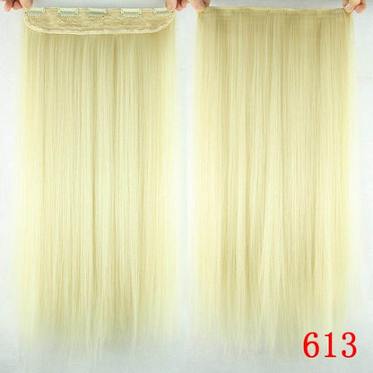 One-Piece Clip-In Hair Wig - 60cm Natural Look, Easy Clip Application - Buy Center