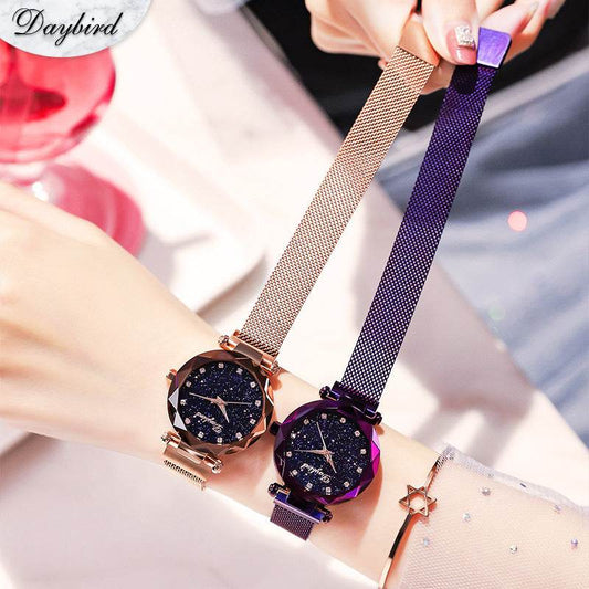 Starry Sky Lady Quartz Watch - Waterproof & Trendy Design for Women - Buy Center