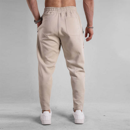 Slim Fit Zipper Ankle Banded Pants - Stylish Cropped Sports Trousers - Buy Center