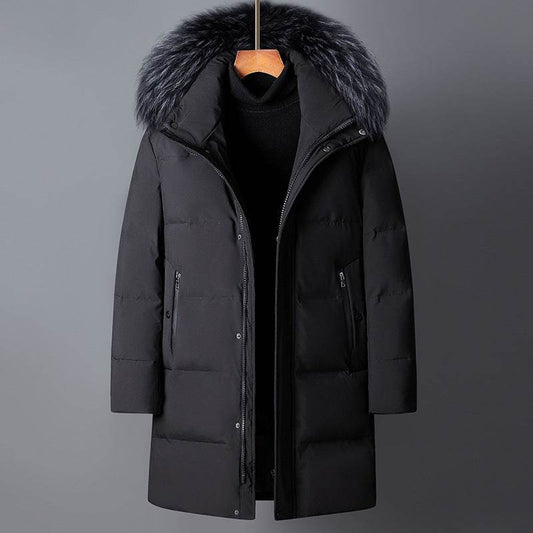 Men's Loose Down Jacket Coat - Stylish Solid Color for Everyday Wear - Buy Center