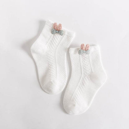 Cute Breathable Mesh Baby Socks - Thin Cotton, Striped & Cartoon Designs - Buy Center