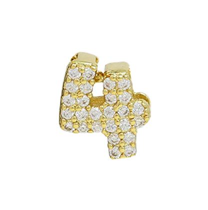 18K Zircon Brass Year Pendant Charm 2025 - DIY Jewelry Craft Accessory - Buy Center