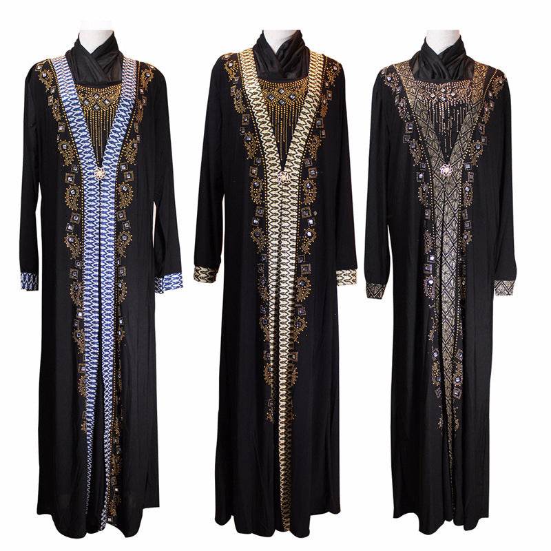 Elegant Muslim Ramadan Beaded Dress – Stylish Crystal Hemp Robe 2025 - Buy Center