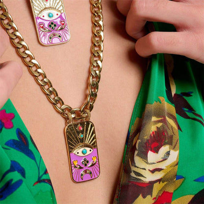 Color Chain Bracelet & Sweater Chain Set - Retro Style for Trendy Women - Buy Center