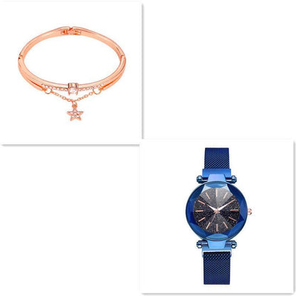 Buycenter Star Watch - Fashion Quartz Stainless Steel with 2 Bracelets - Buy Center