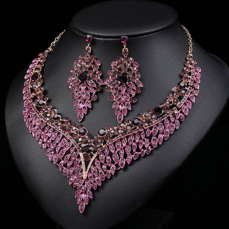 Buy Center Retro Delicate Necklace & Earrings Set - Floral Design Jewelry - Buy Center