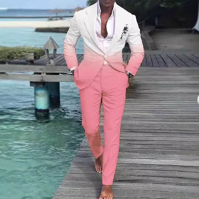 Buycenter Men's 3D Color Suit Jacket - Loose Fit for Spring & Autumn - Buy Center