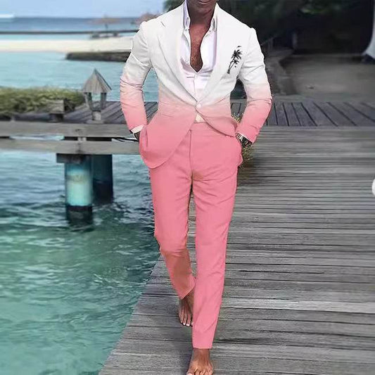 Buycenter Men's 3D Color Suit Jacket - Loose Fit for Spring & Autumn - Buy Center