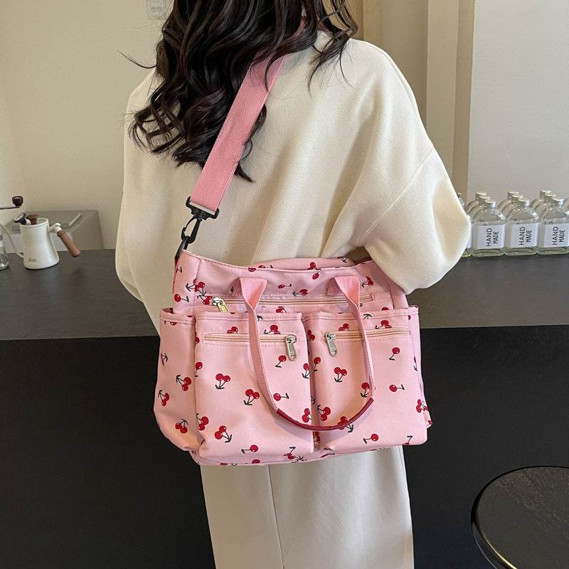 Stylish Printed Cherry Women's Messenger Bag - Fashionable Daily Use - Buy Center