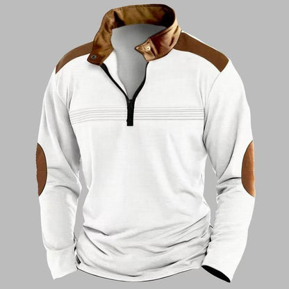 Men's Long Sleeve Polo Shirt with Zipper - Stylish & Comfortable in Multiple Colors - Buy Center
