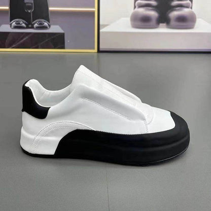 Genuine Leather Slip-On Casual Running Shoes - Breathable & Stylish Comfort - Buy Center
