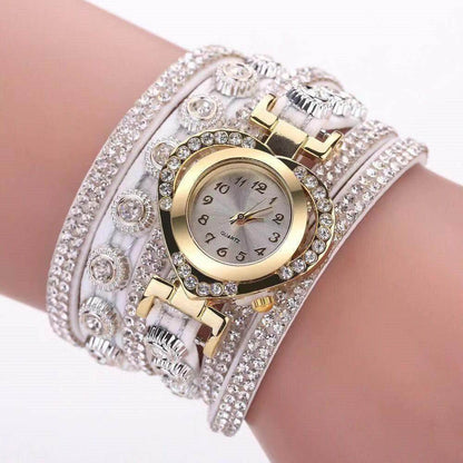 Buy Center Heart Shape Bracelet Watch - Multi-Color Diamond Dial for Women - Buy Center
