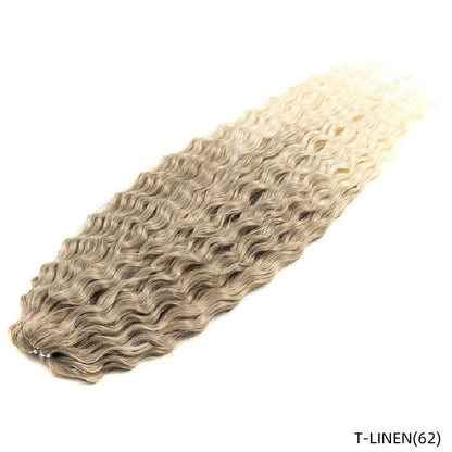 Chemical Fiber Water Ripple Crochet Curls - Stylish Synthetic Hair Extensions - Buy Center