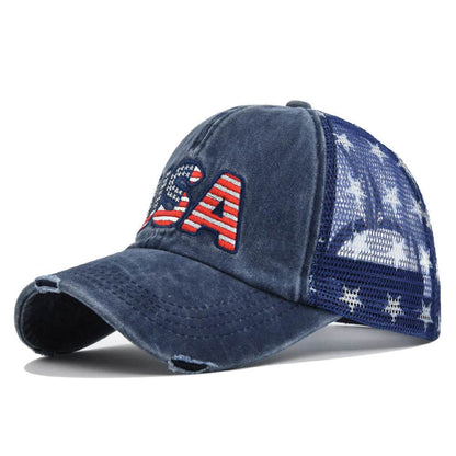 Buycenter American Flag Embroidered Cap - Adjustable Baseball Hat - Buy Center