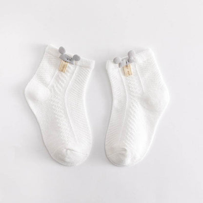 Cute Breathable Mesh Baby Socks - Thin Cotton, Striped & Cartoon Designs - Buy Center