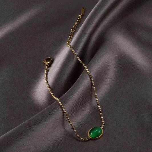 Luxury Titanium Steel Anklet - Non-Fading Gold Flower Design for Women - Buy Center