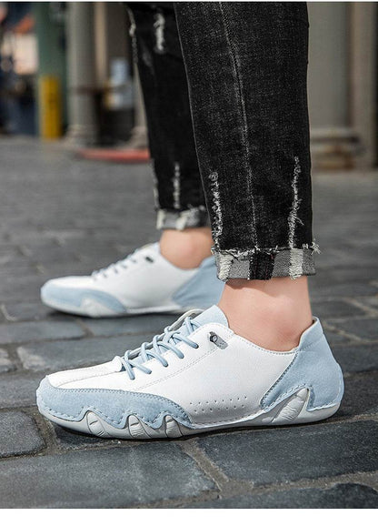 Men's Casual Colorblock Shoes - Trendy Flat Heel for All-Day Comfort - Buy Center