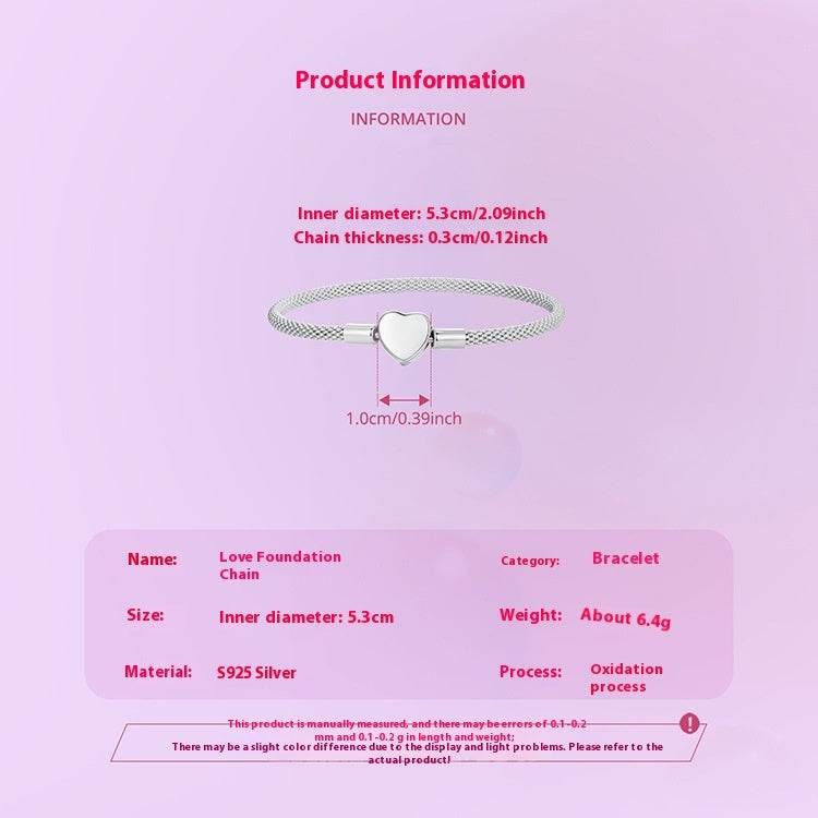 Buy Center Valentine's Day Heart Bracelet - 925 Silver, Fairy Style - Buy Center