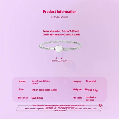 Buy Center Valentine's Day Heart Bracelet - 925 Silver, Fairy Style - Buy Center