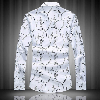 Buycenter Plus Size Floral Long-Sleeved Casual Shirt - Urban Style - Buy Center