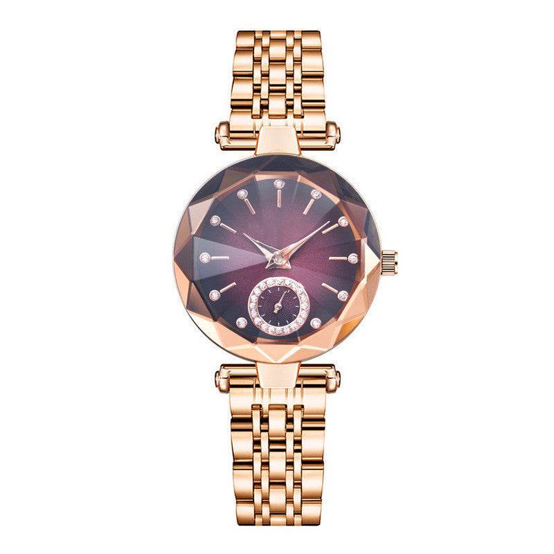 Buycenter Women's Simple Cut Quartz Watch - Stylish Steel Band Design - Buy Center
