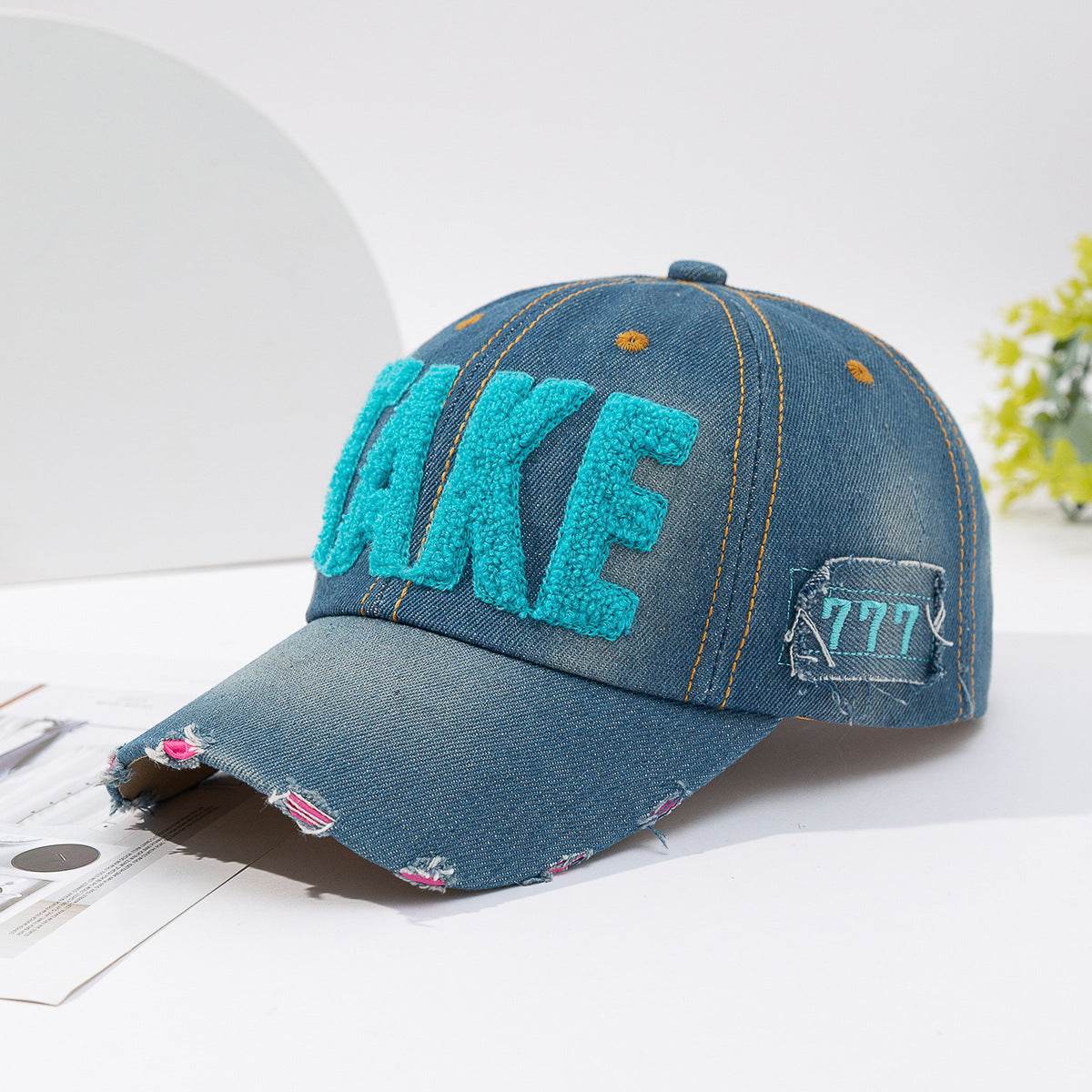 Buycenter Versatile Embroidered Denim Baseball Cap - Sun Protection & Style - Buy Center