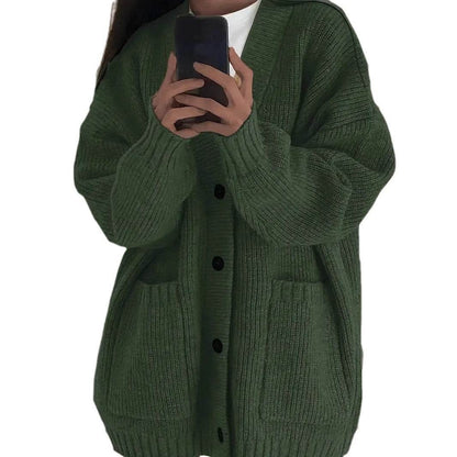 Buycenter Women's Vintage Loose Outer Wear Coat - Japanese Lazy Style - Buy Center