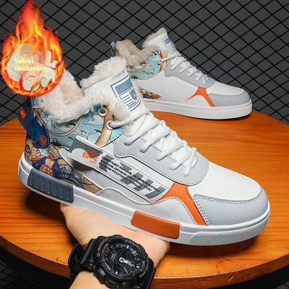 Men's High Top Casual Shoes - Fleece Lined for Warmth & Style - Buy Center